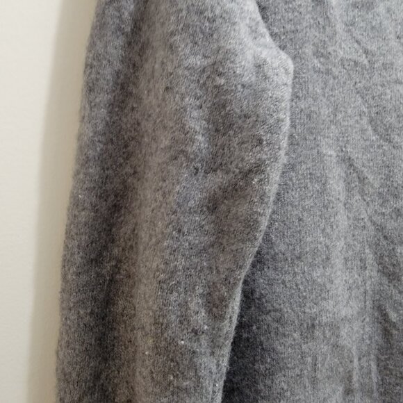 Black Brown 1826 Melange Grey Lambswool Fine Knit Zip Sweater Cardigan M Used - Picture 9 of 14